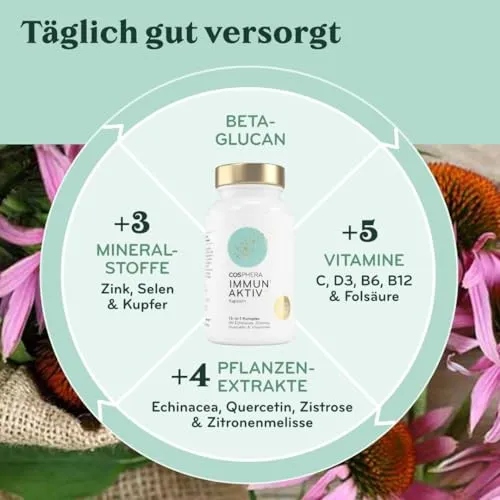 COSPHERA® 13 in 1 Immun Aktiv Komplex - 60 Kapseln - 52g Dose