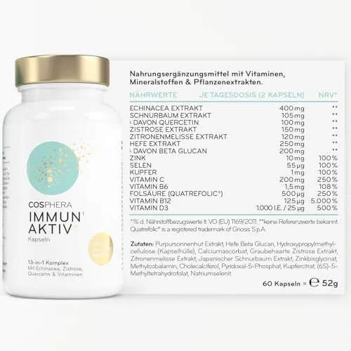 COSPHERA® 13 in 1 Immun Aktiv Komplex - 60 Kapseln - 52g Dose
