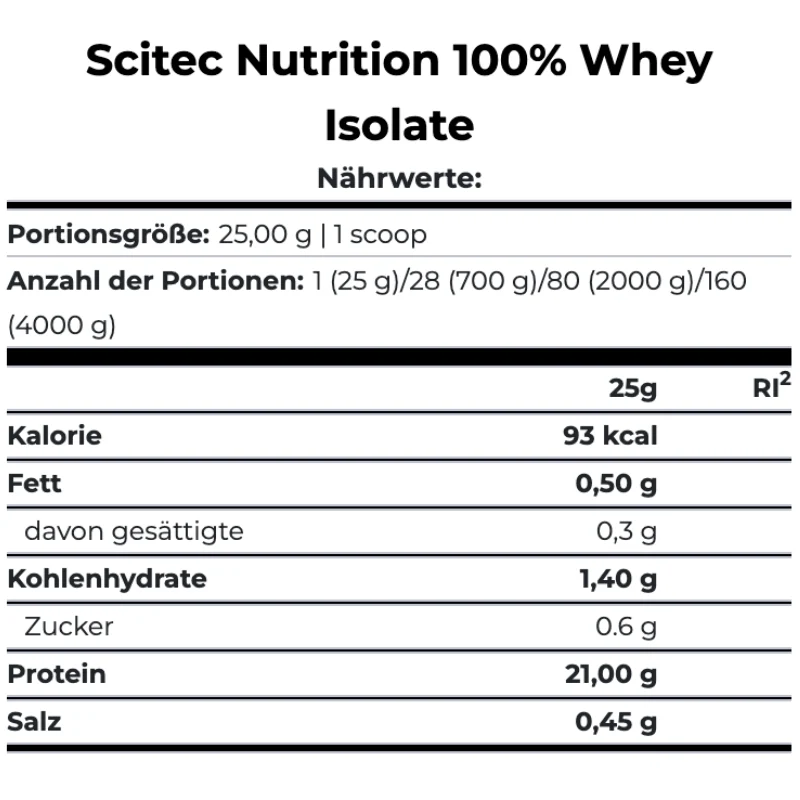 Scitec Nutrition 100% Whey Isolate