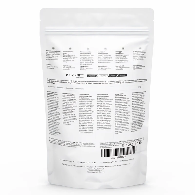 Nutri+ L-Glutamin Pulver Vegan - Neutral & hochdosiert ohne Zusatzstoffe - ab 500g