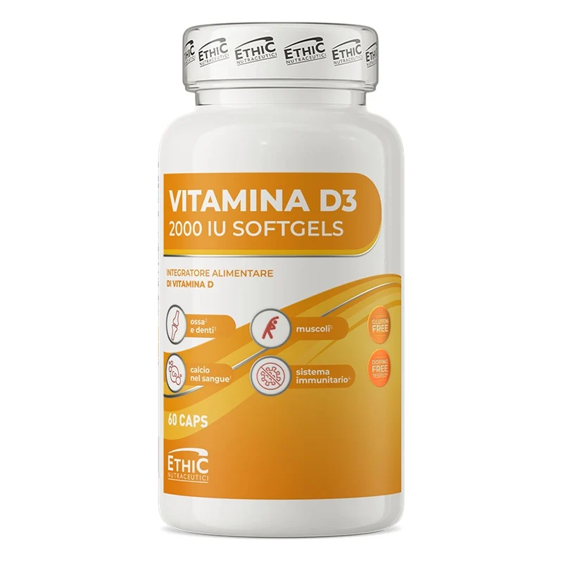 Vitamina D3 2000 IU 60 cps