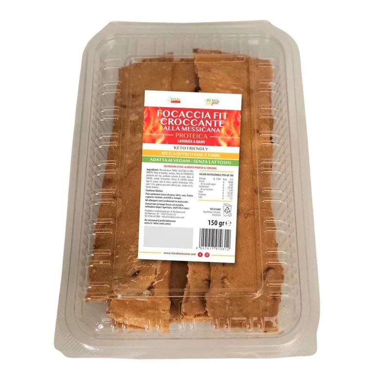 Focaccia Croccante Fit Proteica alla Messicana 150g
