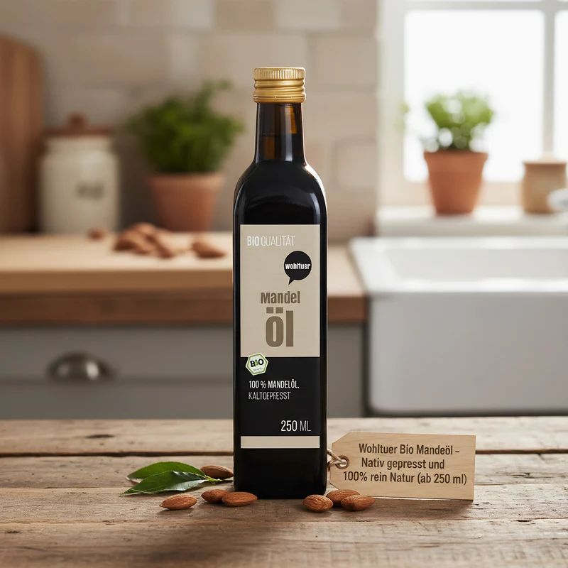 Wohltuer Bio Mandelöl - Nativ gepresst und 100% rein Natur - 250 ml