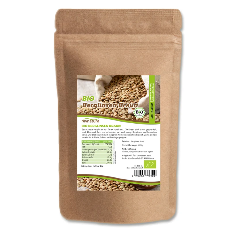 Mynatura Bio Berglinsen braun im Beutel (1kg)