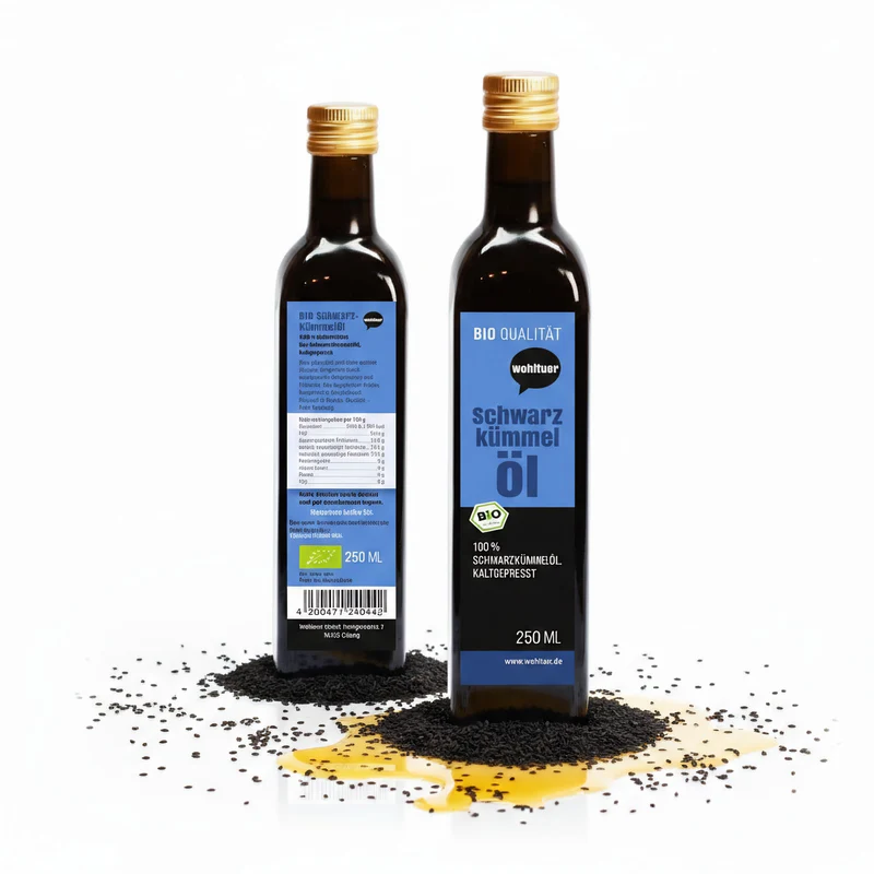 Wohltuer Bio Schwarzkümmel Öl kaltgepresst - 250ml Flasche