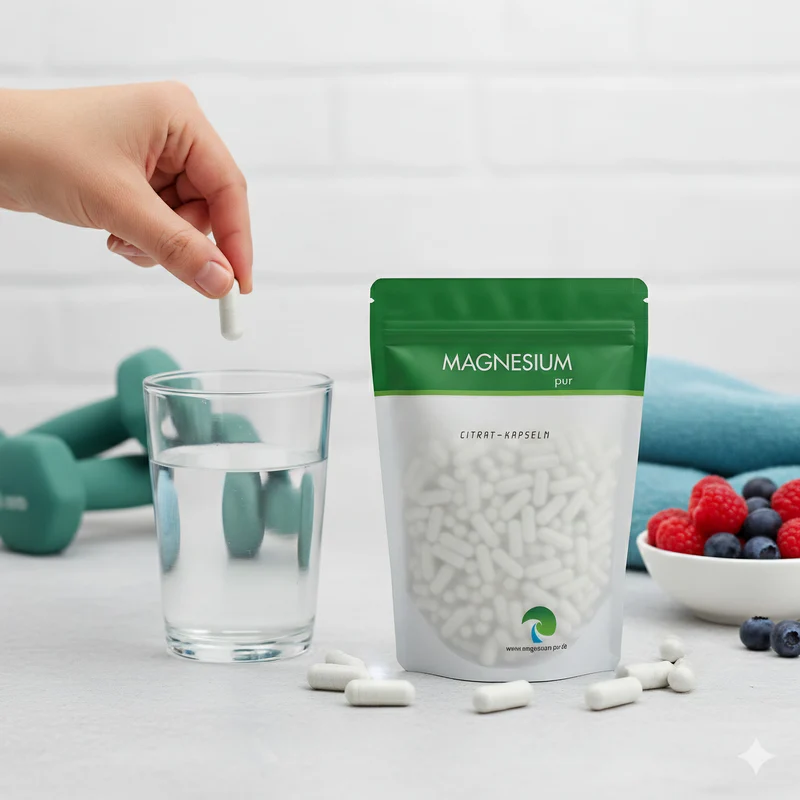 Magnesium Pur - 500 Kapseln Magnesium citrat Citrat Pur - vegan