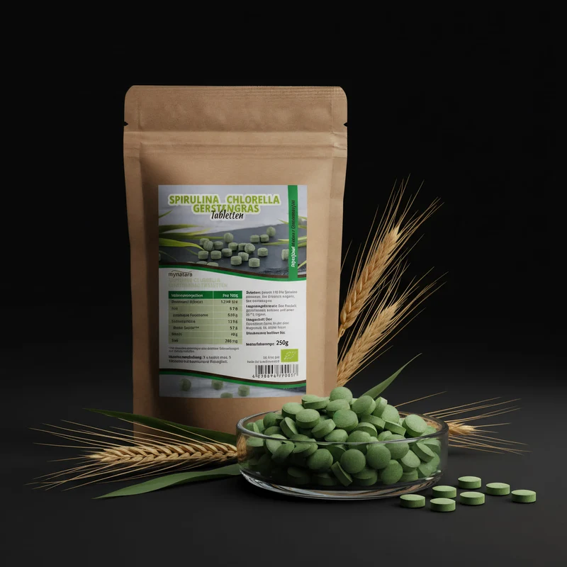 Mynatura Bio Spirulina Chlorella Gerstengras Mix Tabletten (250g)