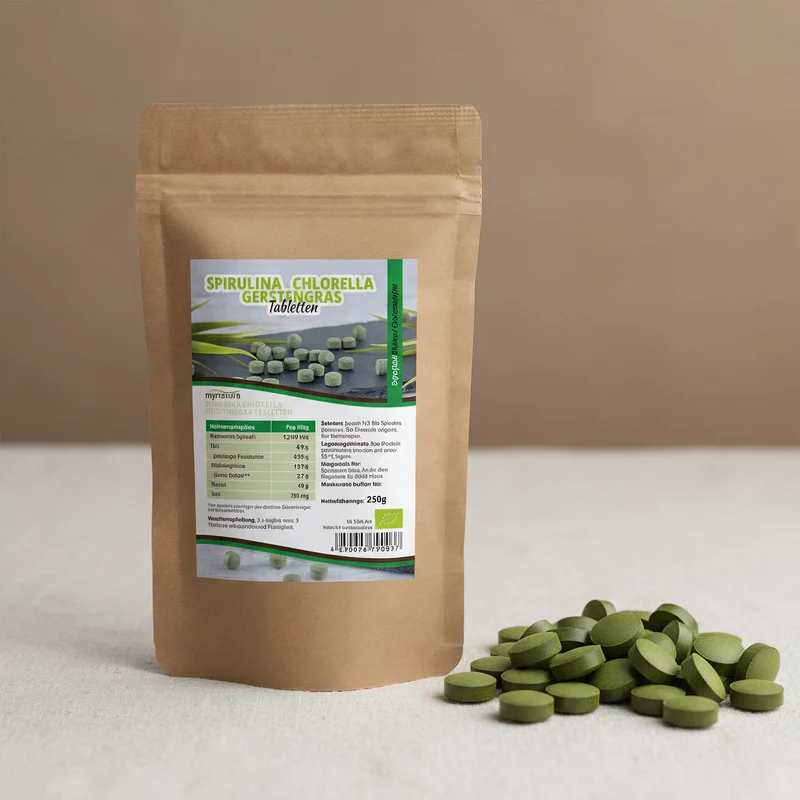Mynatura Bio Spirulina Chlorella Gerstengras Mix Tabletten (250g)