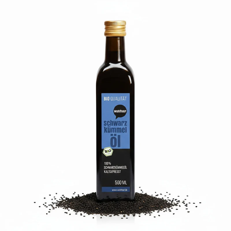 Wohltuer Bio Schwarzkümmel Öl 500 ml - Kaltgepresst