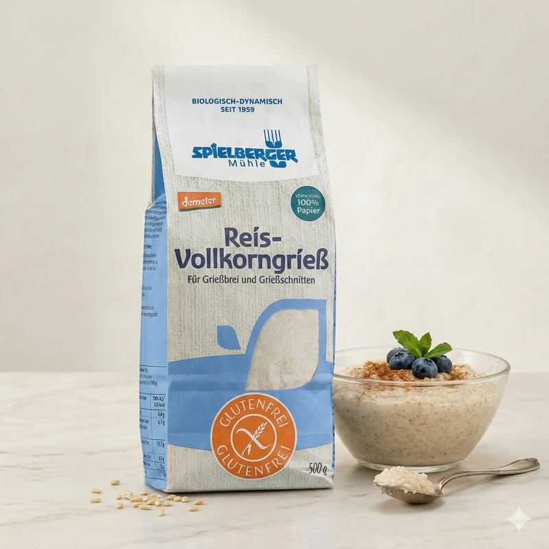 Spielberger Bio Glutenfreier Reis-Vollkorngrieß 500 g