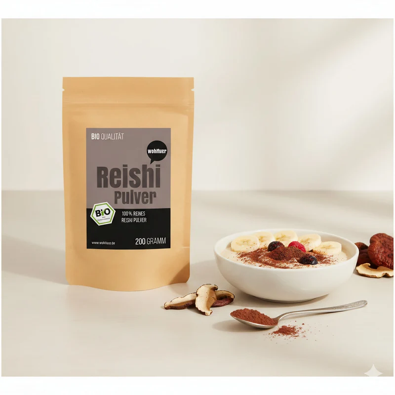 Wohltuer Bio Reishi Pulver Vitalpilz Mineralstoffreiche 200g