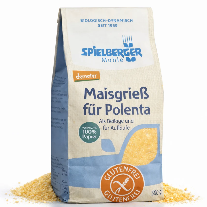 Spielberger Polenta Maisgrieß glutenfrei, demeter 500g