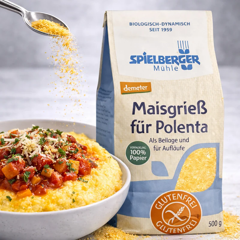Spielberger Polenta Maisgrieß glutenfrei, demeter 500g