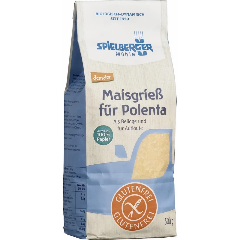 Spielberger Polenta Maisgrieß glutenfrei, demeter 500g