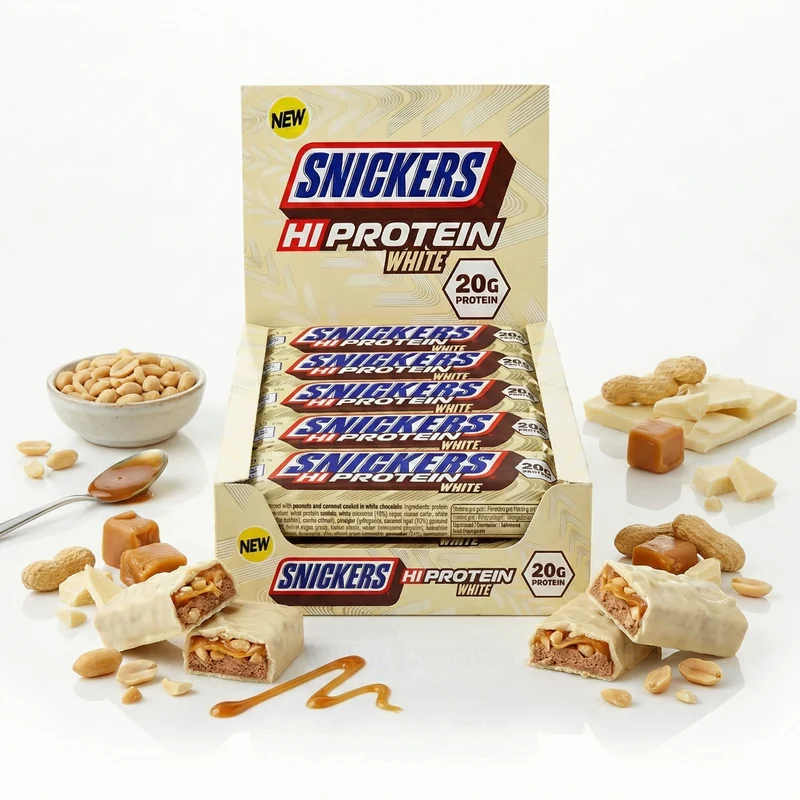 Snickers Hi-Protein White Bar 12x57g - weiße Schokolade