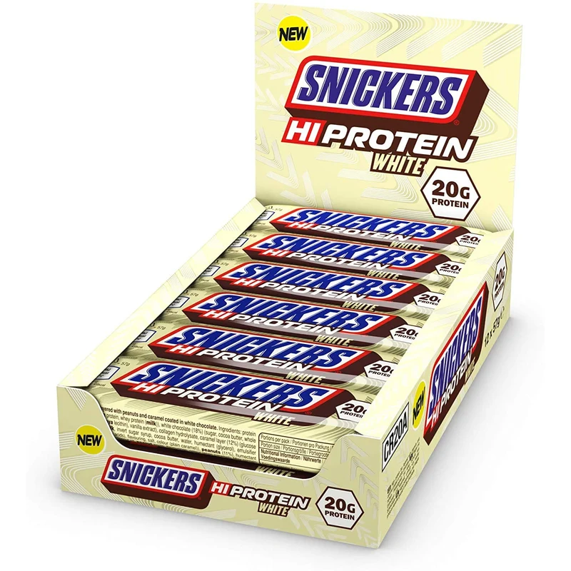 Snickers Hi-Protein White Bar 12x57g - weiße Schokolade