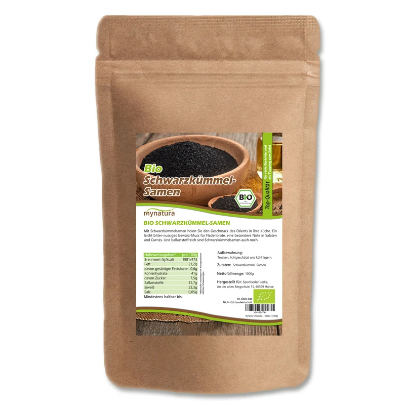 Bio Schwarzkümmel Samen von Mynatura – 1kg