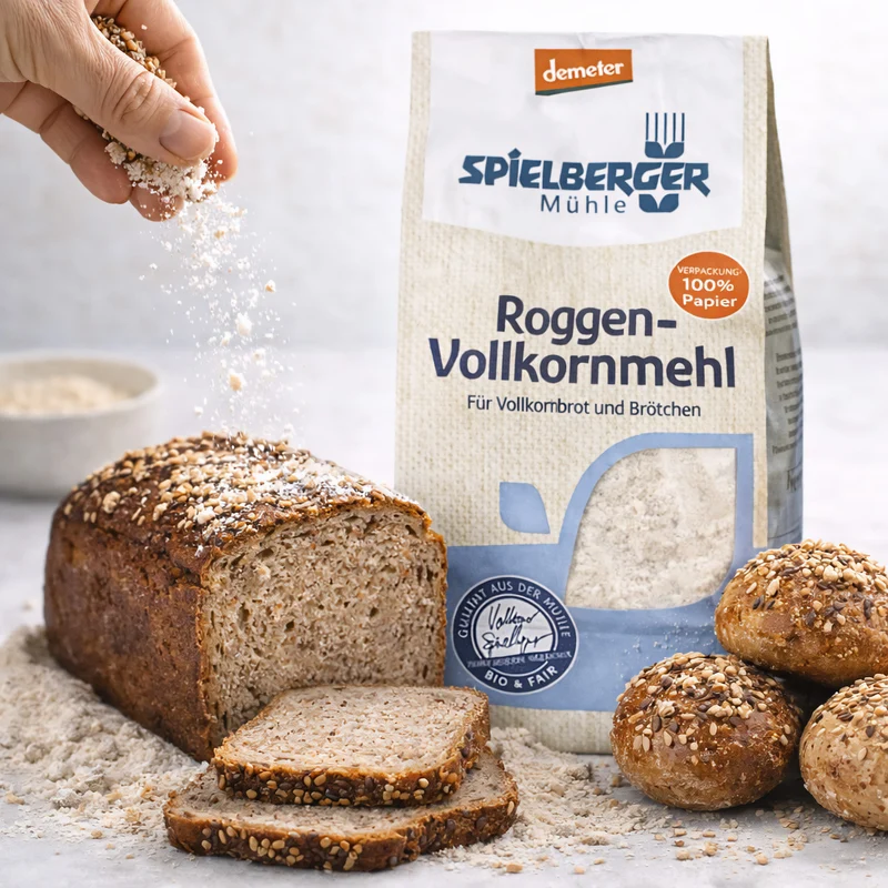 Spielberger Bio Roggen-Vollkornmehl demeter - 1kg