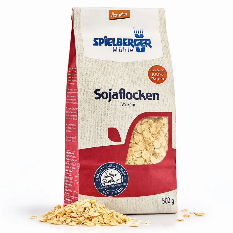 Spielberger Bio Sojaflocken, demeter 500g