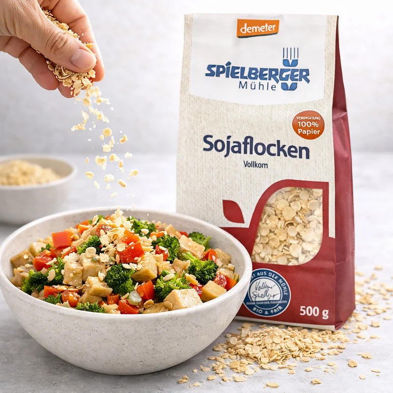 Spielberger Bio Sojaflocken, demeter 500g