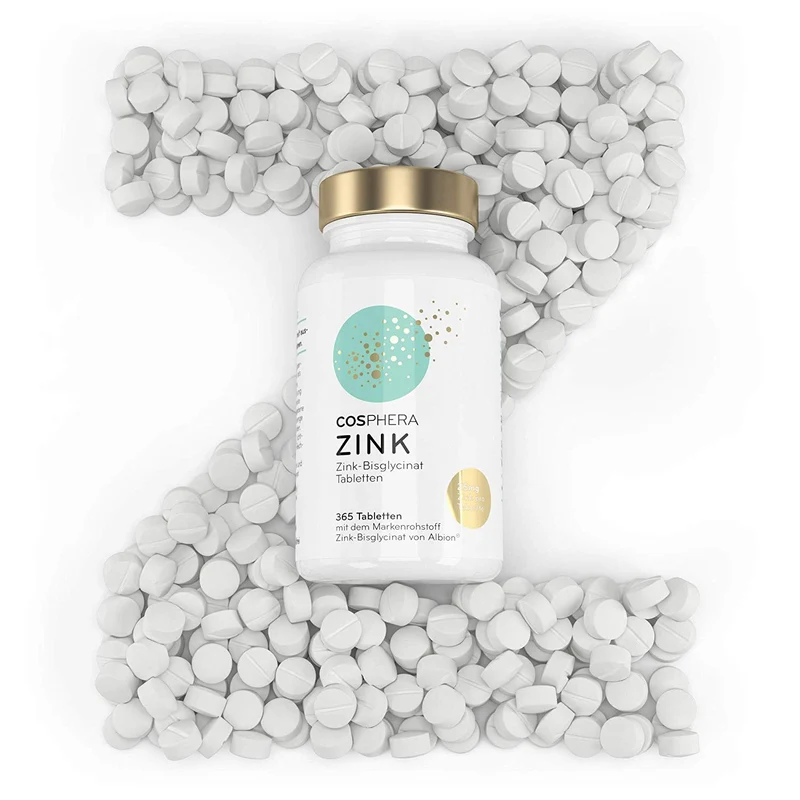 Cosphera - Zink Hochdosiert 25mg Zink-Bisglycinat - 365 vegane Tabletten