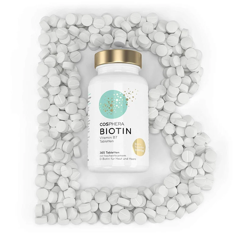 Cosphera - Biotin Hochdosiert 10.000 mcg D-Biotin - 365 vegane Tabletten