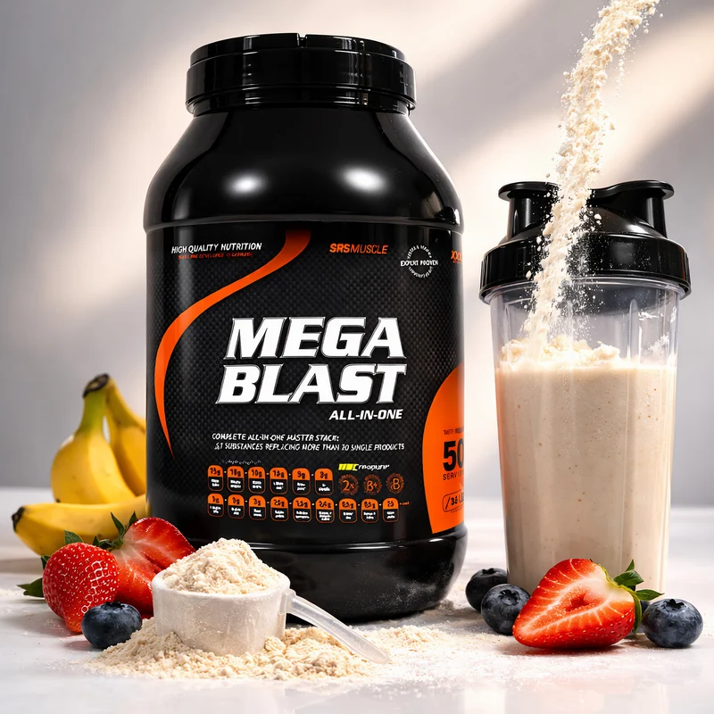 SRS Muscle Mega Blast All-in-one Red Berry - 3800g