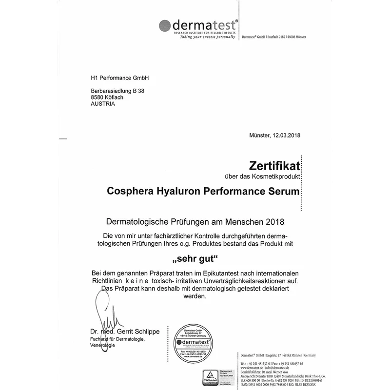 Cosphera Hyaluron Performance Serum hochdosiert - 50ml