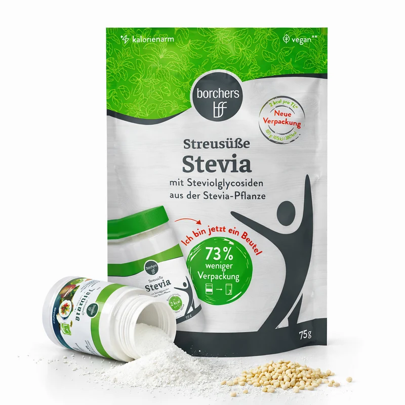borchers Stevia Streusüße - Alternative zu Zucker, Kalorienarm, Süßungsmittel
