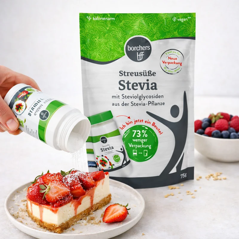 borchers Stevia Streusüße - Alternative zu Zucker, Kalorienarm, Süßungsmittel
