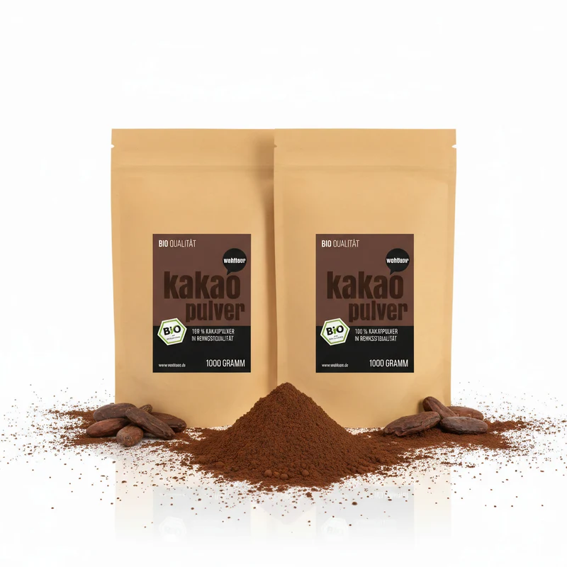 Wohltuer Bio Kakaopulver kaltgepresst - 1000g