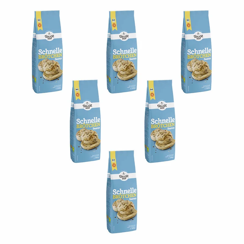 Bauckhof Bio Schnelle Brötchen Saaten glutenfrei - 500g