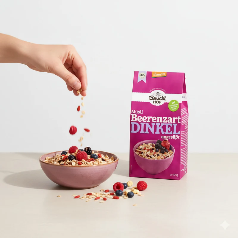 Bauckhof Bio Dinkelmüsli Beerenzart