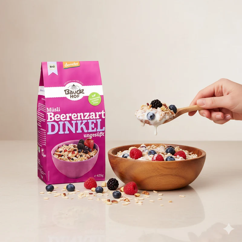 Bauckhof Bio Dinkelmüsli Beerenzart