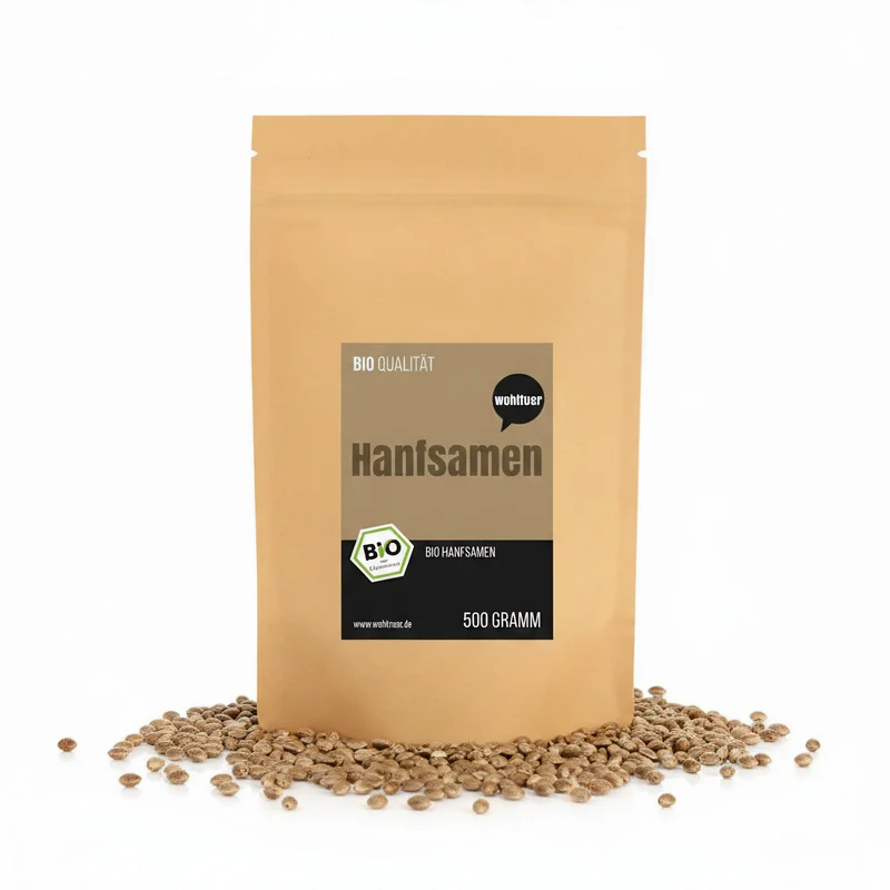 Wohltuer Bio Hanfsamen ungeschält - 1000g