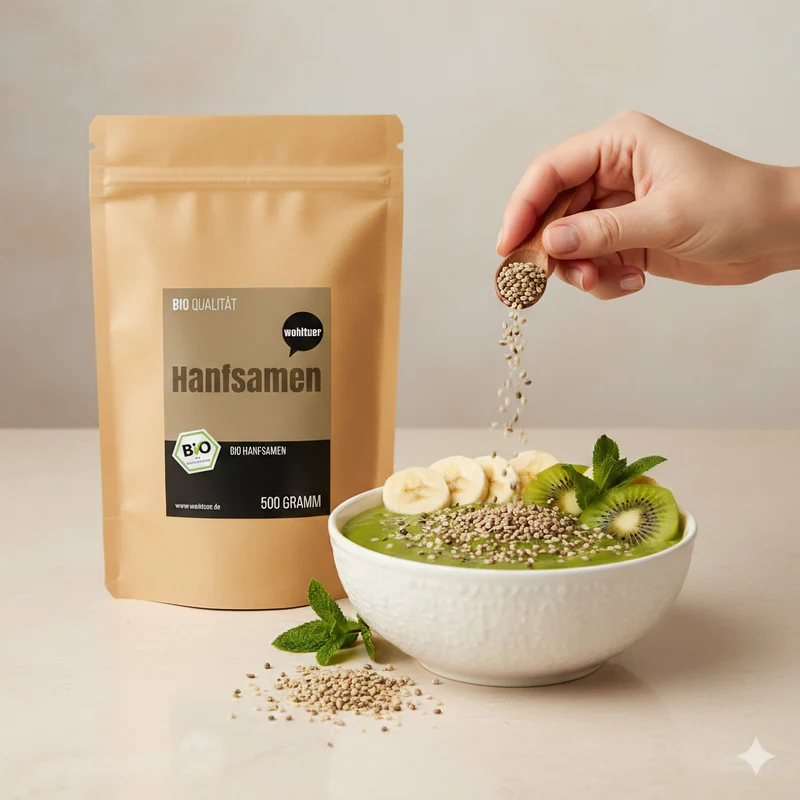 Wohltuer Bio Hanfsamen ungeschält - 1000g