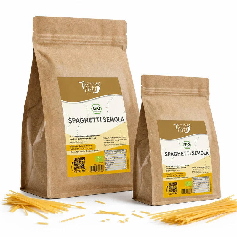Tasty Pott Bio Spaghetti Semola - im Beutel