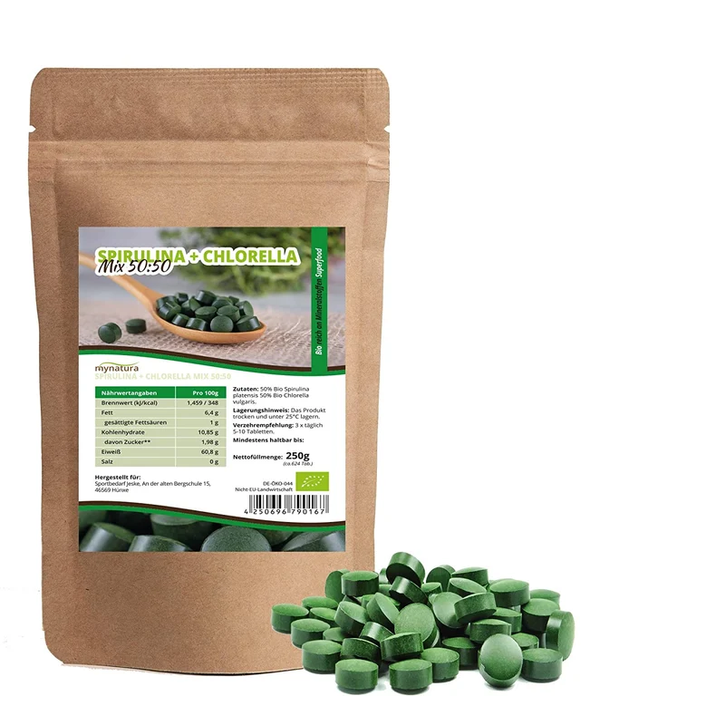 Mynatura Bio Spirulina & Chlorella Algen Tabletten – 250g