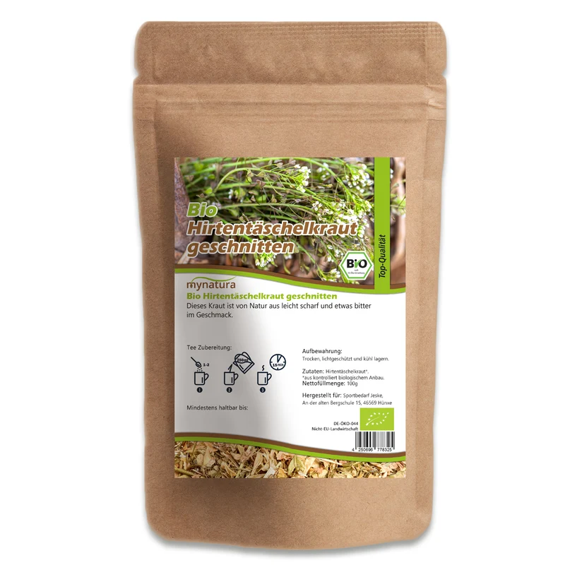 Mynatura Bio Hirtentäschelkraut getrocknet & geschnitten – in verschiedenen Größen