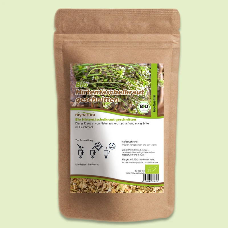 Mynatura Bio Hirtentäschelkraut getrocknet & geschnitten – in verschiedenen Größen