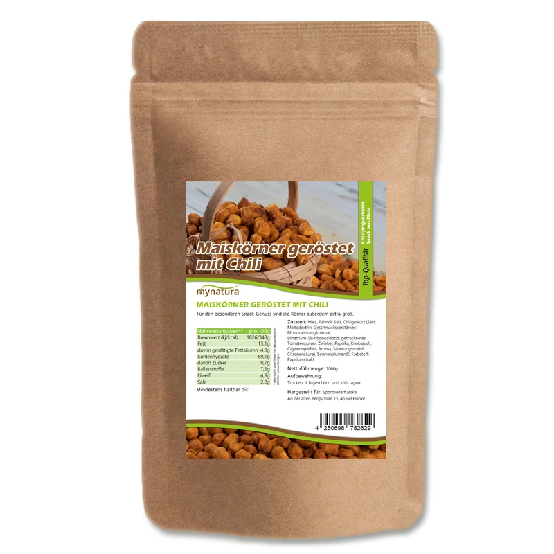 Mynatura geröstete Maiskörner mit Chili – 1000g