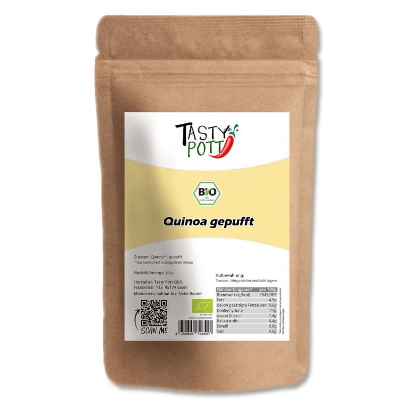 Tasty Pott Bio Quinoa gepufft - 600g - im Beutel