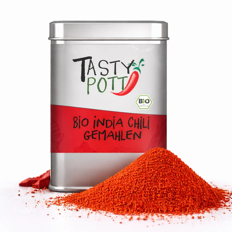 Tasty Pott Bio India Chili Pulver - 80g