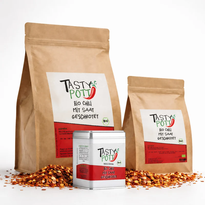 Tasty Pott Bio Chili geschrotet mit Saat - im Beutel