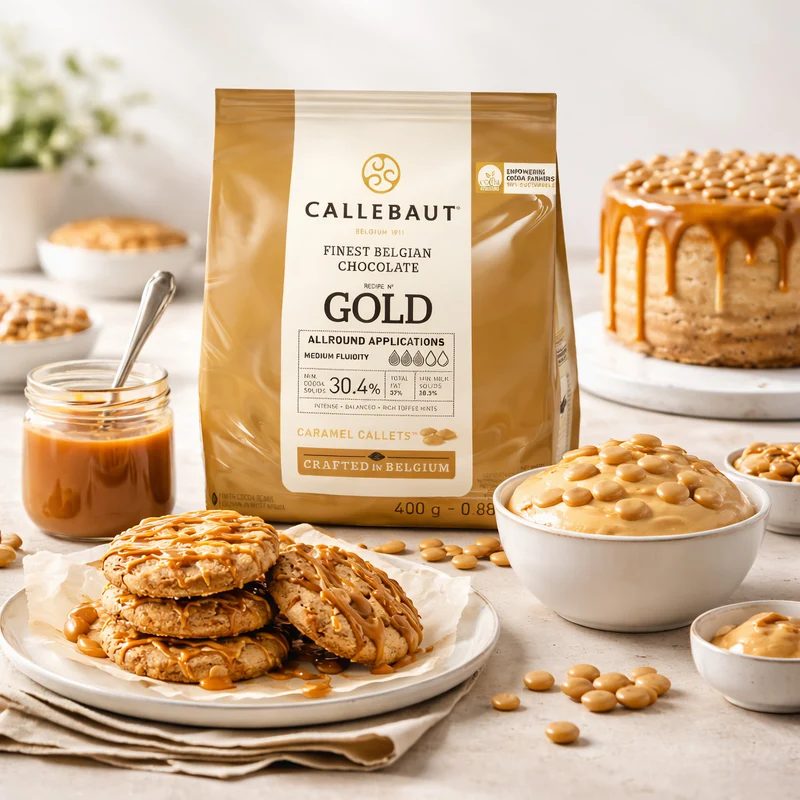 Callebaut GOLD Karamell-Schokoladenkuvertüre Callets - 400g