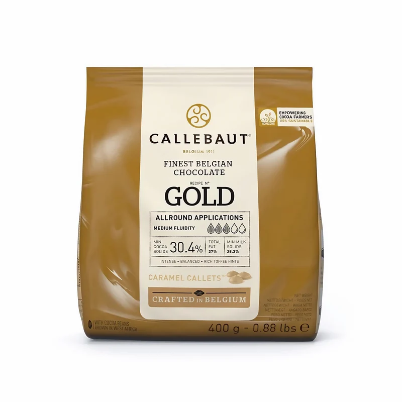 Callebaut GOLD Karamell-Schokoladenkuvertüre Callets - 400g