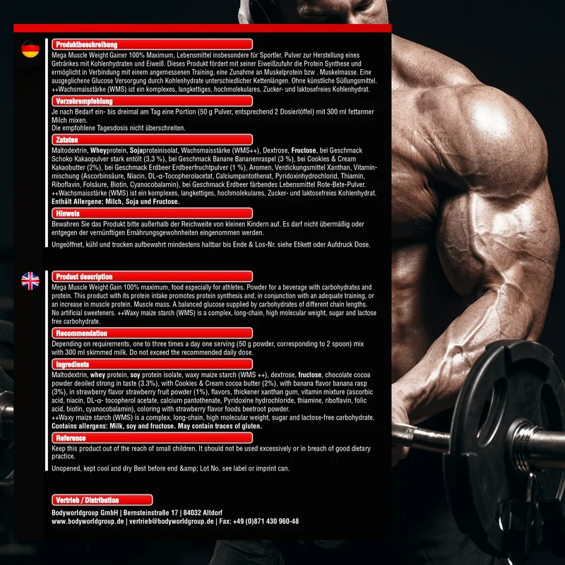 BWG Mega Muscle Weight Gainer