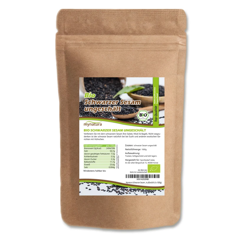 Mynatura Bio Schwarzer Sesam – (1000g)