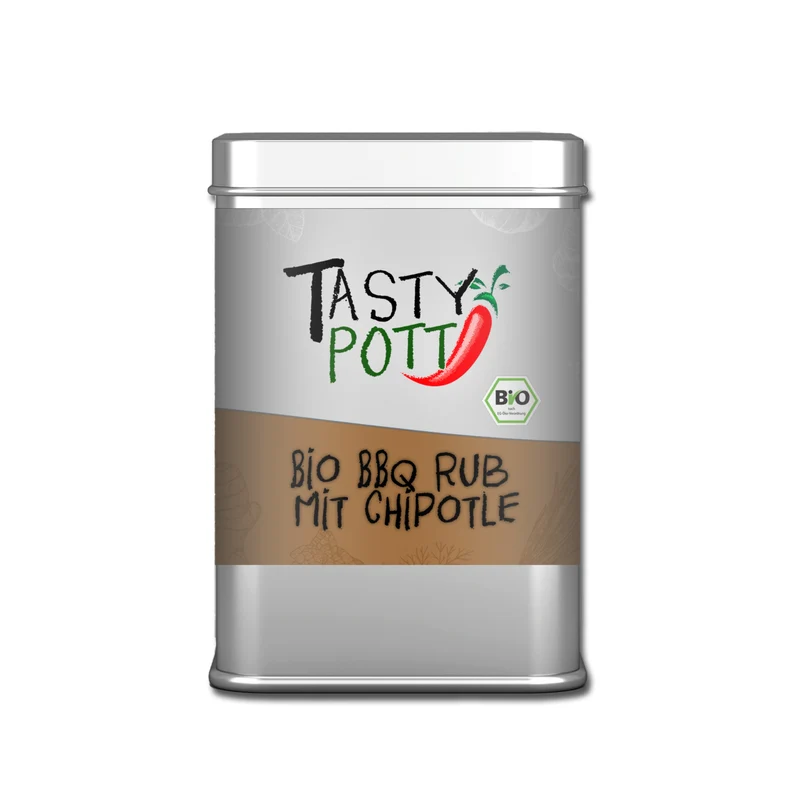 Tasty Pott Bio BBQ Rub mit Chipotle - 100g Dose