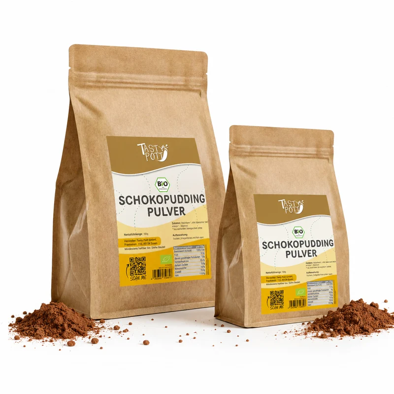 Tasty Pott Bio Schoko Pudding Pulver 100g